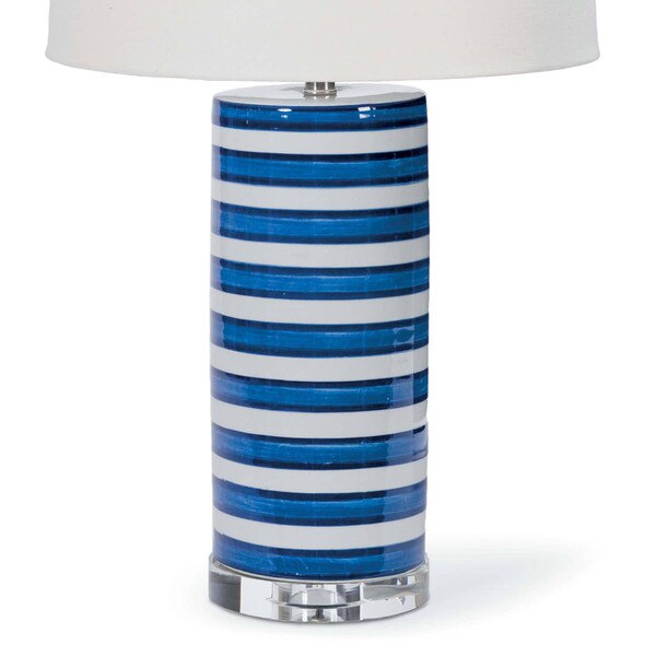 Striped Column Table Lamp